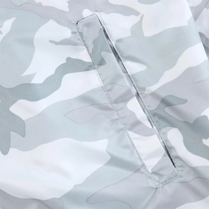 Chaqueta de invierno de poliéster 100% para hombre, sudadera cortavientos de manga larga con cremallera de camuflaje para viajes de senderismo, apliques teñidos de servicio OEM - Product Image 4