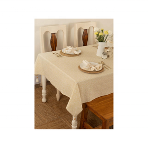 Corbeille de fruits Super qualité blanc 100% coton brodé en gros nappe certifiée GOTS 70x120 pouces lavable en machine douce - Product Image 2