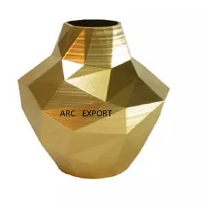 Metal Decoration <b>Gold</b> Plated <b>Large</b> Flower <b>Vase</b> Simple Design Wholesale Best Quality Table Decorative Standard Flower <b>Vase</b> Supply - Product Image 5