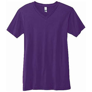 Coton de haute qualité hommes plaine basique col en V t-shirts impression personnalisée Logo t-shirt - Product Image 3