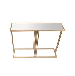 Table basse rectangulaire moderne de luxe en acier inoxydable avec plateau en verre trempé, table console pour la décoration de la maison et des hôtels - Product Image 2