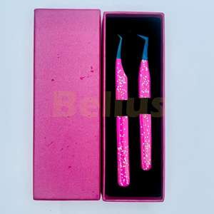 Offre Spéciale nouvelle conception durable pince à cils marque privée en acier inoxydable Fiber pointe outil de cils pour l'application d'extension - Product Image 4