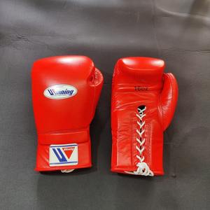 Guantes de Boxeo Rojos con Cordones Personalizados OEM, Último Diseño, Guantes de Boxeo de Entrenamiento Personalizados, Fabricantes ODM de Guantes de Boxeo - Product Image 1