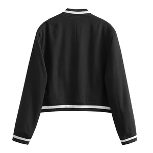 Lettermen <b>Jacket</b> Women Long <b>Sleeve</b> Cropped Bomber Leather <b>Jacket</b> Women 2024 Casual Lightweight Outerwear <b>Short</b> <b>Jackets</b> for Women - Product Image 3