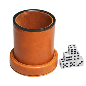 Vaso para Dados de Cuero Genuino de Piel de Vaca con Logotipo Personalizado – Vaso Mezclador de Dados de Cuero Estilo Vintage Cosido a Mano para Juegos de Mesa - Product Image 3