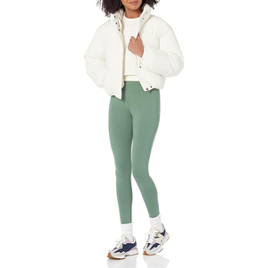 Trending Outdoor Breathable Women's Packable Lightweight Full-Zip Puffer Jacket with Hood <b>Quilted</b> Winter Coat - Product Image 4