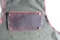 Tablier de chef en toile lavable réglable vert personnalisé cuisine restaurant cuisine peintre jardinage vêtements de travail avec poches durables