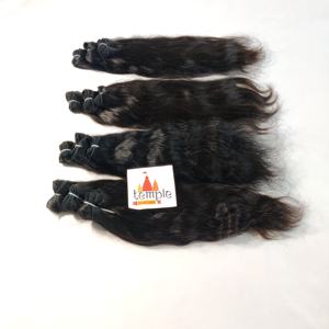 Extensiones de cabello humano de onda profunda de Color Natural de las mejores marcas procesadas químicamente con cutícula alineada Remy vietnamita 100% - Product Image 3