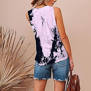 Camiseta sin mangas de talla grande con diseño único para mujer, camiseta informal de verano con estampado liso y transpirable, moda sostenible al por mayor - Product Image 5
