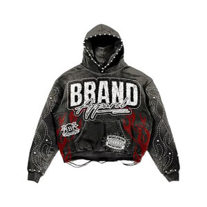 Conjunto de chándal de invierno personalizado al por mayor, estilo urbano vintage con cremallera, nuevo conjunto de jogging de moda, chándal con lavado ácido - Product Image 1