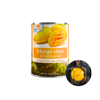 Hete Verkoop Concurrerende Prijs In Vietnam Ingeblikt Fruit Zoete Ingeblikte Mango In Siroop Conservering Blikjes Met 580Ml Verpakking