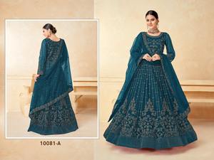 Red de calidad estándar con bordado Codding Work Salwar Kameez vestido para mujeres de proveedor y exportador indio - Product Image 2