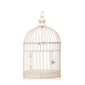 กรงนกตกแต่งสวนดีไซน์รูปผีเสื้อที่ไม่เหมือนใครทำจากลวดเหล็กเคลือบผงสีขาวสำหรับบ้านนกกลางแจ้งในร่ม - Product Image 2