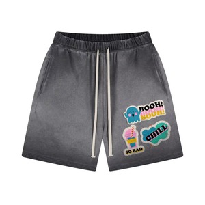 กางเกงขาสั้นวินเทจผ้าฟอกลายกรดสำหรับผู้ชายพิมพ์ลายดิจิทัลสำหรับฤดูร้อนปรับแต่งได้ - Product Image 1