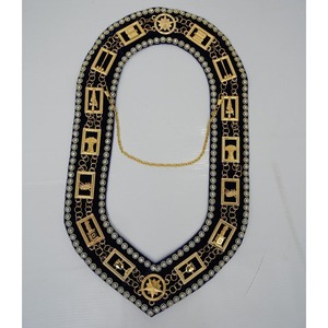 Collar de Cadena OES, Distintivo de la Orden Masónica de la Estrella del Este, de Alta Calidad, con Lentejuelas Púrpuras, Magnético, para Coser, con Baño Metálico - Product Image 4