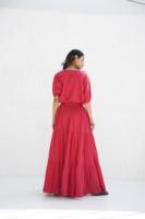 Belle jupe longue bohème en coton avec poches et haut court à col bateau, design personnalisé, vêtements bohèmes longs, grande taille