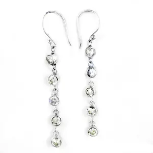 Pendientes Elegantes de Plata con Circonitas Cúbicas para Mujer, Joyería de Moda, Regalos - Product Image 3