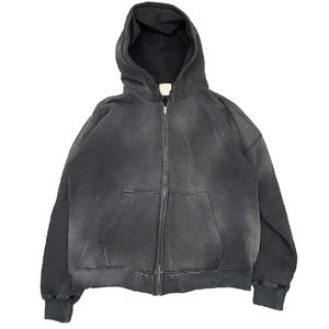 Ropa de Invierno, Diseño Personalizado de Alta Calidad, Sudaderas con Capucha para Hombre con Lavado Ácido, Colores Sólidos, Casual, Tallas Grandes, en Existencia - Product Image 1