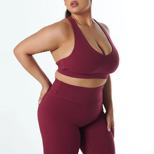 บราโยคะระบายอากาศได้สำหรับผู้หญิงผ้าสแปนเด็กซ์ผ้าไนลอนระบายอากาศได้ดีน้ำหนักเบาเป็นมิตรต่อสิ่งแวดล้อมเสื้อชั้นในเล่นกีฬาด้านหลังแข่ง - Product Image 1
