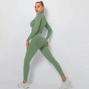 Conjunto de Leggings y Sujetador Deportivo Transpirable Personalizado OEM, Conjunto de Yoga para Mujer, Ropa Deportiva de Spandex y Poliéster, Conjuntos de Yoga para Mujer - Product Image 3