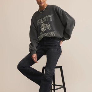 Sudadera vintage de manga larga con cuello redondo y diseño de Jersey estampado para mujer con logotipo personalizado - Product Image 6