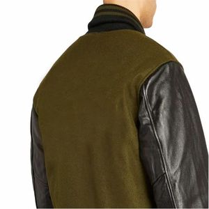 Chaqueta universitaria de satén para hombre hecha a medida para posición de logotipo frontal de invierno para béisbol y otros deportes - Product Image 4