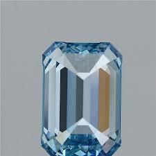 Pierre précieuse en vrac Rudra Jewels, diamant de laboratoire de taille émeraude de 1,05 carat, bleu vif fantaisie, certifié IGI, clarté VS1 - Product Image 4