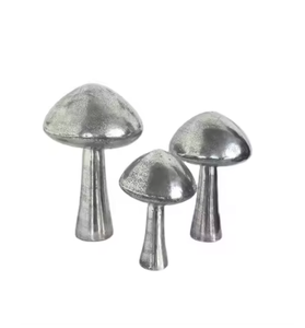 Juego de 3 estatuas de setas de metal Figuras de metal Piezas decorativas para decoración del hogar Ideas de regalo Decoración Venta caliente - Product Image 1