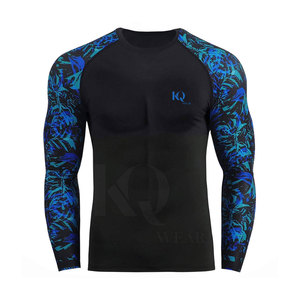 Wholesale Custom Men's Long Sleeve Rash Guard-Spandex/Polyester Eco-Friendly Quick Dry Lightweight OEM Service - Product Image 2
