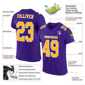 Maillot de football américain Elite Fit pour la pratique du jeu d'entraînement des jeunes Vêtements de sport respirants Uniforme de performance léger - Product Image 6
