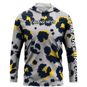 T-shirt de cyclisme à capuche personnalisé pour homme, manches longues, t-shirt d'extérieur, protection UV, vêtements de pêche, chemise à capuche de chasse, vêtements de randonnée pour homme - Product Image 1