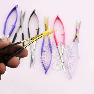 Custom Double-Action Eyebrow & Eyelash Trimming Scissors High Precision Pointed Tip Manicure <b>Tool</b> - Product Image 1