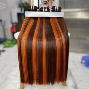 วิกผมต่อผมตรงแบบชาวเวียดนามทำจากกระดูก SDD สีส้มเฉดสีธรรมชาติ - Product Image 6