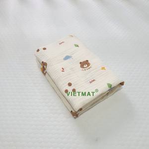 Lingettes en mousseline de coton biologique imprimées OEM pour nouveau-nés, douces et absorbantes, serviettes de bain pour bébés, personnalisables - Product Image 3