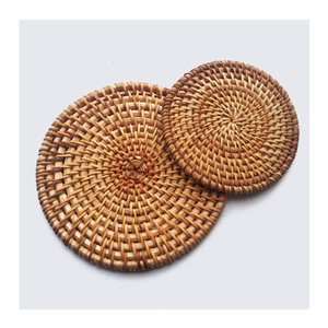 Natural Rattan Charger Plate Floral <b>Placemats</b> Handwoven Rattan Table Decor Boho Coastal Wedding Style Eco-Friendly Dining Set - Product Image 4