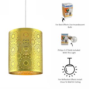 Antique Pendant <b>Light</b> for Home Decoration, Hanging Lamp <b>Lights</b>, Ceiling Jhumar Lighting for Home (Corded Electric) - Product Image 5