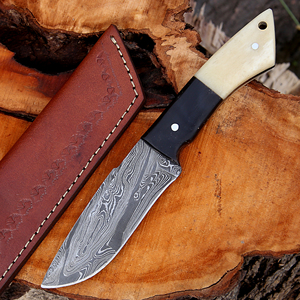 มีดเหล็กดามัสกัสทำจากมือด้ามกระดูกอูฐมีดเหล็กแบบมีประสิทธิภาพสูงสลักดีไซน์แบบ OEM - Product Image 5