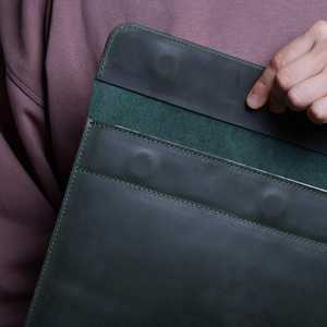 Premium Genuine Leather <b>Laptop</b> <b>Sleeve</b> Handmade Business Organizer Office Executive Portfolio Durable Modern Portable Retro - Product Image 4