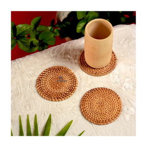 Wholesale Natural Round Woven <b>Placemats</b> Wicker <b>Seagrass</b> Coasters Heat Resistant Rattan <b>Placemats</b> at Best Price - Product Image 3