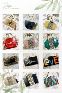 Nouveau à la mode résine Kundan sacs mode sacs à main de luxe fête sac de soirée femme décontracté mignon boîte pochette sac à main Beige or acrylique sac - Product Image 5