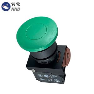 22mm Push Witch ushushroom Head reeen 1No - Product Image 3