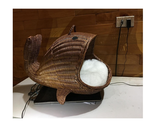 Premium Rattan Pet Bed Eco Friendly Hand Woven Rattan Pet Bed for Dogs <b>Cats</b> Natural Stylish Cushion Vietnam Factory Best Seller - Product Image 5