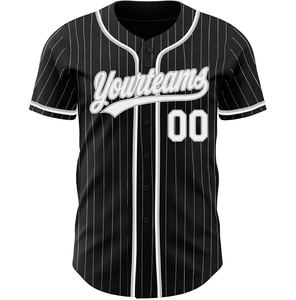 Venta al por mayor de camisetas de béisbol a rayas con logotipo personalizado de secado rápido, transpirable, de manga corta, 100% poliéster, camisetas de béisbol americanas - Product Image 2