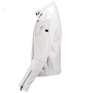 2025 Offre Spéciale personnalisable hommes en cuir véritable veste coupe ajustée fermeture éclair décontracté OEM usine personnalisable vestes - Product Image 4