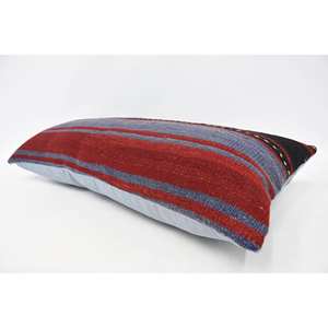 หมอนขนสัตว์โบฮีเมียนลายดอกไม้วินเทจลายดอกไม้สีแดงเข้มตกแต่งหรูหรา16X36นิ้วเน้นตกแต่งสำหรับห้องนั่งเล่นทอ18X18ตาราง - Product Image 5