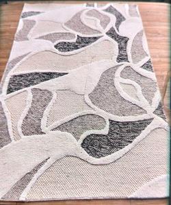 Ensemble de tapis en laine noués à la main, à poils longs, tissage plat moderne, couleur unie, design touffeté moelleux, imprimé par des artisans indiens - Product Image 6