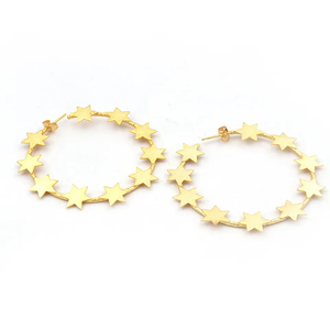 Pendiente redondo de latón de boda para mujer con forma elegante, diseño mordiente, calidad admirable al costo más bajo, diseño clásico - Product Image 6