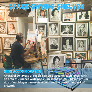 Jh-mech tác phẩm nghệ thuật Áp phích in trợ lý tuyệt vời kim loại in khô hiển thị lưu trữ đứng giá dễ dàng di chuyển nghệ thuật khô giá - Product Image 5