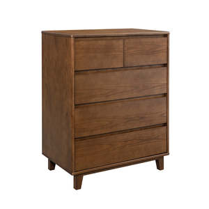 Commode haute moderne à 5 tiroirs en bois, meuble de rangement pour chambre à coucher, idéal pour hôtels commerciaux et appartements - Product Image 1