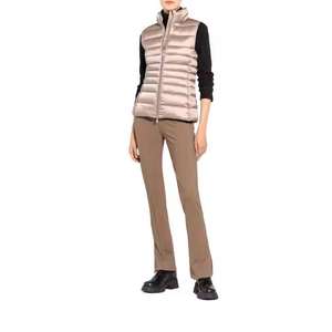 Veste d'hiver pour femmes nouvelle mode décontracté sans manches à glissière gilet bouffant noir matelassé coupe-vent peau de mouton cuir brut - Product Image 1